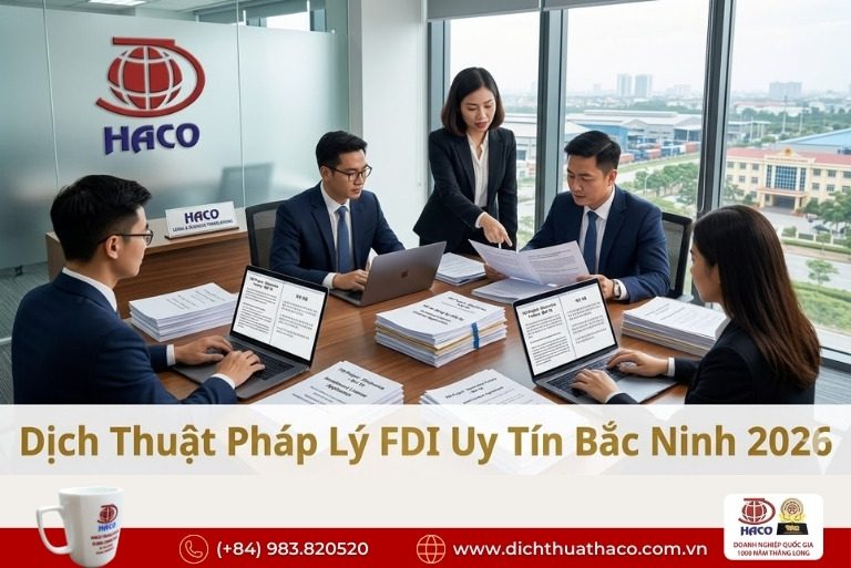 Dịch thuật pháp lý và giấy phép đầu tư FDI Bắc Ninh