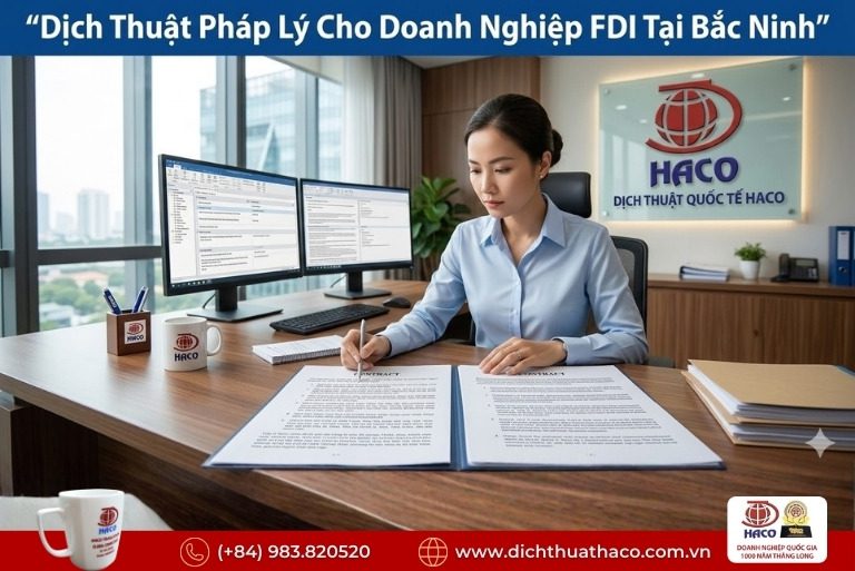 Dịch thuật pháp lý và giấy phép đầu tư FDI Bắc Ninh