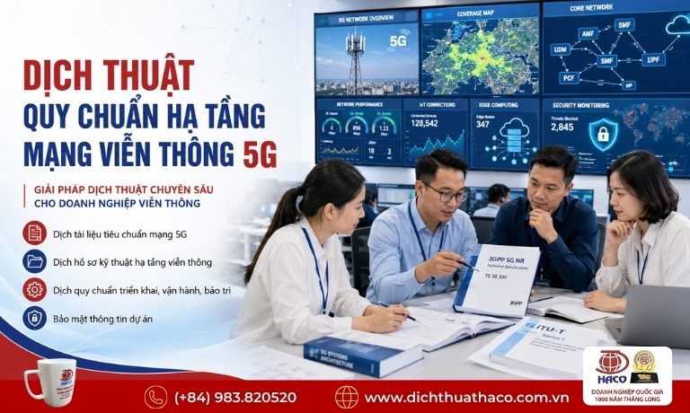 Dịch Thuật Quy Chuẩn Hạ Tầng Mạng Viễn Thông 5G