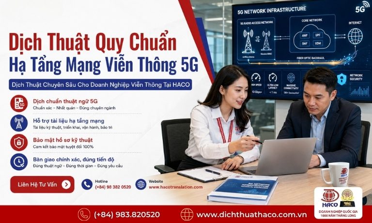 Dịch Thuật Quy Chuẩn Hạ Tầng Mạng Viễn Thông 5G