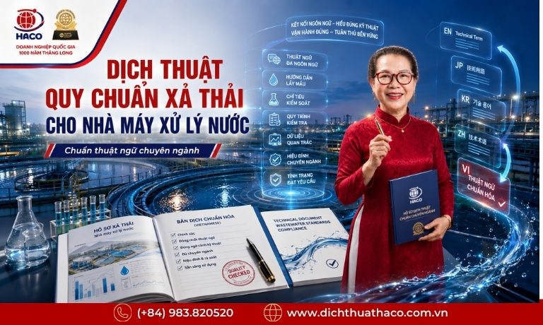 Dịch thuật quy chuẩn xả thải nhà máy xử lý nước chuẩn chuyên ngành 4 dich thuat quy chuan xa thai nha may xu ly nuoc 1