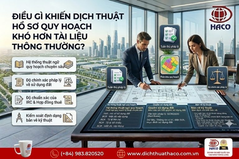 Dịch thuật quy hoạch chi tiết 1/500