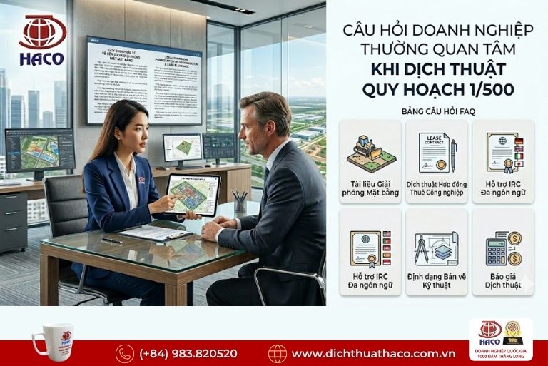 Dịch thuật quy hoạch chi tiết 1/500