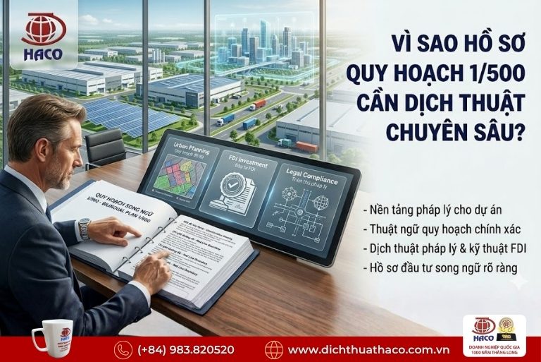 Dịch thuật quy hoạch chi tiết 1/500