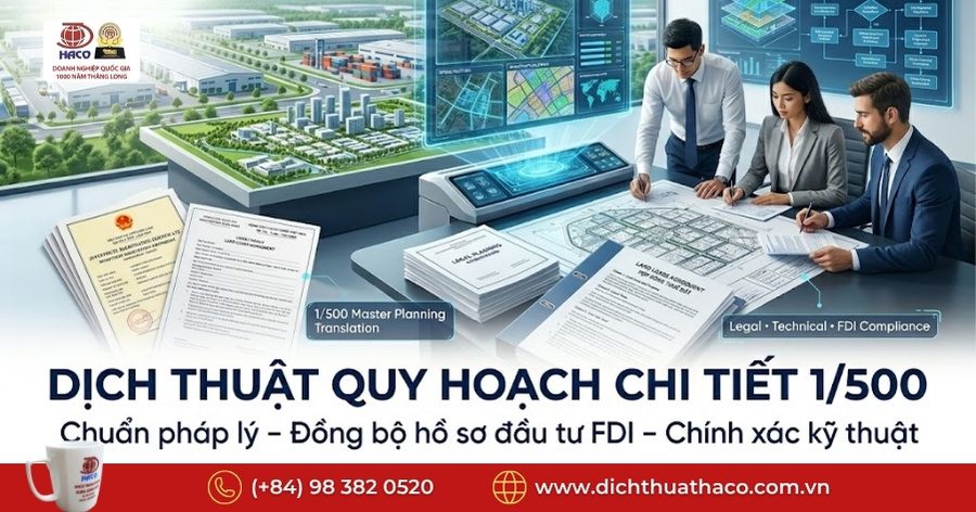Dịch thuật quy hoạch chi tiết 1/500