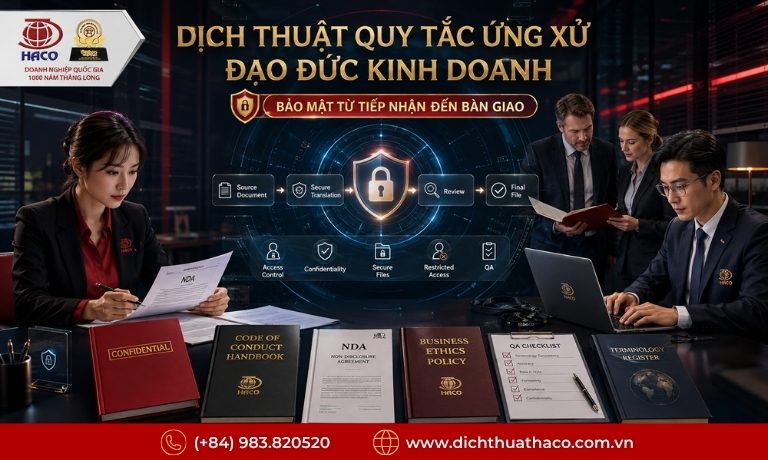 Dịch thuật quy tắc ứng xử đạo đức kinh doanh chuyên nghiệp, bảo mật 3 dich thuat quy tac ung xu dao duc kinh doanh 3