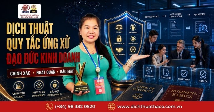 Dịch thuật quy tắc ứng xử đạo đức kinh doanh chuyên nghiệp, bảo mật 1 dich thuat quy tac ung xu dao duc kinh doanh 7