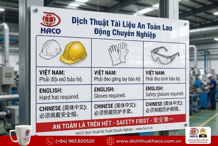 Dịch thuật quy trình an toàn lao động Bình Dương