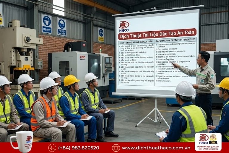 Dịch thuật quy trình an toàn lao động Bình Dương