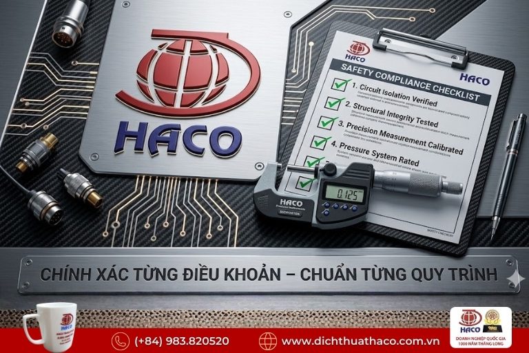 Dịch thuật quy trình an toàn lao động Bình Dương