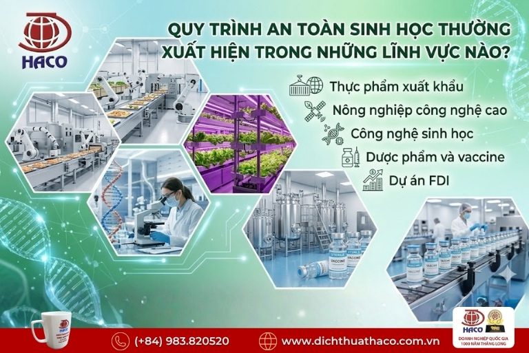 Dịch thuật quy trình an toàn sinh học