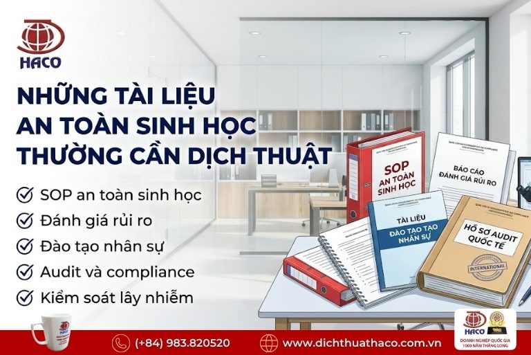 Dịch thuật quy trình an toàn sinh học