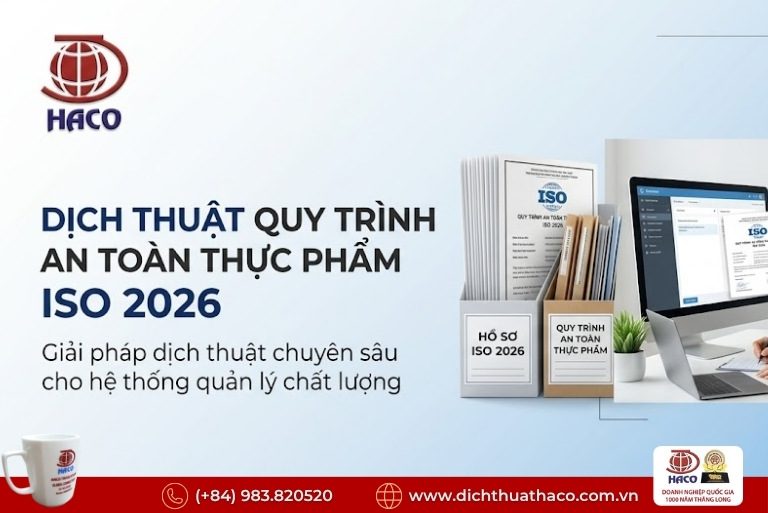 Dịch thuật quy trình an toàn thực phẩm ISO