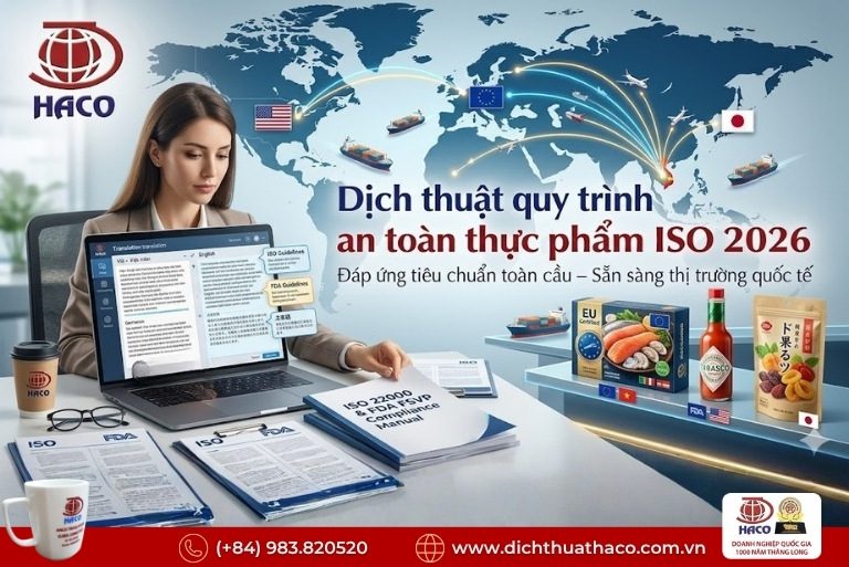 Dịch thuật quy trình an toàn thực phẩm ISO