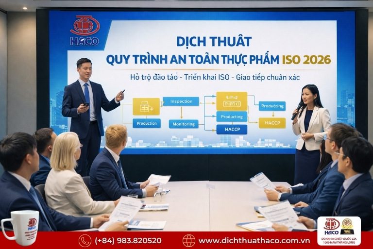 Dịch thuật quy trình an toàn thực phẩm ISO