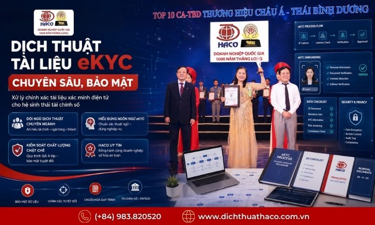 Dịch Thuật Quy Trình eKYC Chính Xác, Bảo Mật Tại HACO 2 dich thuat quy trinh dinh danh khach hang ekyc 2