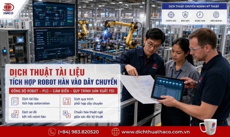 Dịch Thuật Quy Trình Lắp Ráp Robot Hàn Tự Động