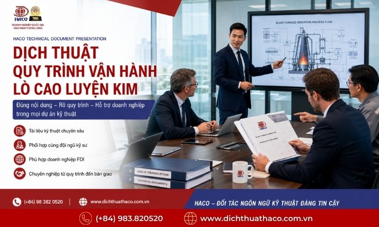 dich thuat quy trinh van hanh lo cao luyen kim 1