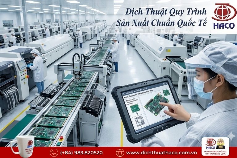 Dịch Thuật Quy Trình Vận Hành Nhà Máy LG Hải Phòng