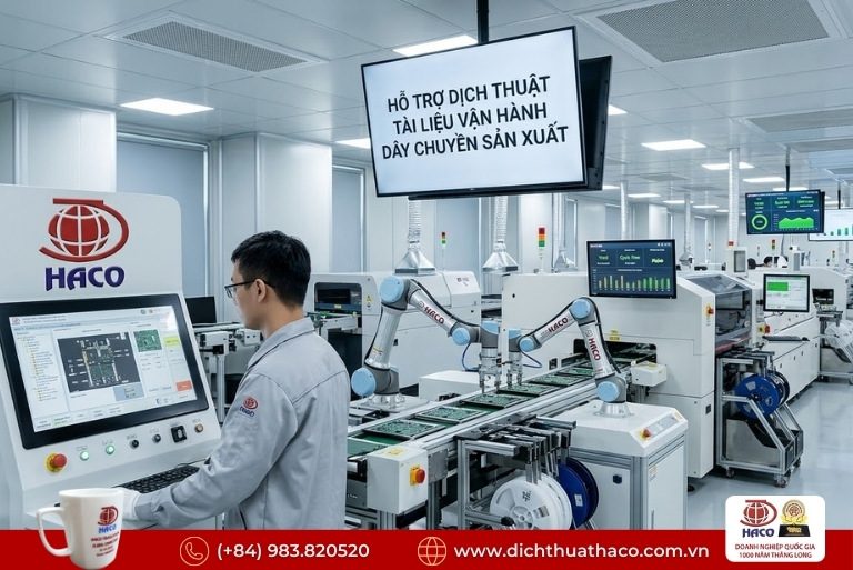 Dịch Thuật Quy Trình Vận Hành Nhà Máy LG Hải Phòng