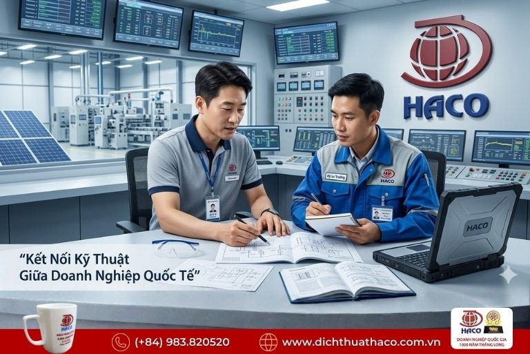Dịch Thuật Quy Trình Vận Hành Nhà Máy LG Hải Phòng