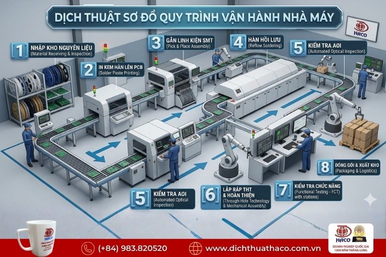 Dịch Thuật Quy Trình Vận Hành Nhà Máy LG Hải Phòng