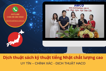 Dịch Thuật Sách Kỹ Thuật Tiếng Nhật Chất Lượng Cao, Uy Tín. Dịch Thuật Số 1 Tại Dịch Thuật Haco