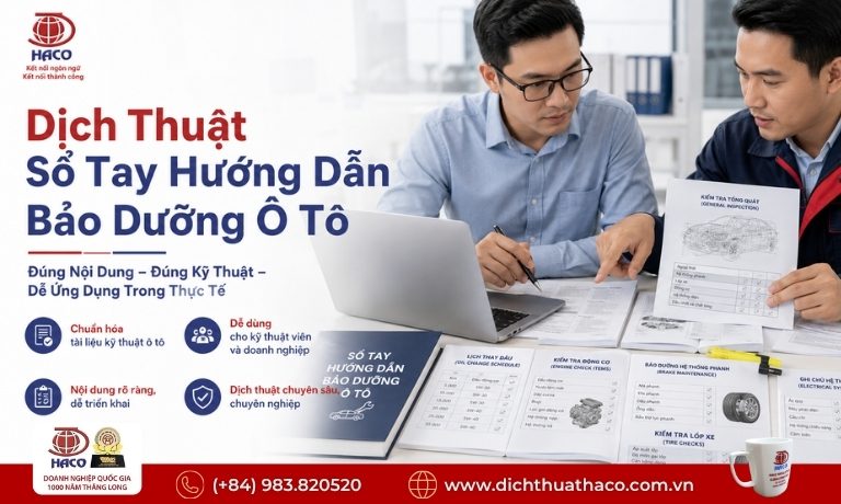 Dịch thuật sổ tay hướng dẫn bảo dưỡng ô tô 9 Dịch thuật sổ tay hướng dẫn bảo dưỡng ô tô