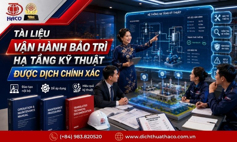 Dịch Thuật Sổ Tay Vận Hành Bảo Trì Hạ Tầng Kỹ Thuật Chính Xác Tại HACO 5 dich thuat so tay van hanh bao tri ha tang ky thuat 2