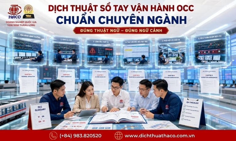 Dịch thuật sổ tay vận hành trung tâm OCC chuẩn thuật ngữ chuyên ngành 2 dich thuat so tay van hanh trung tam occ 5