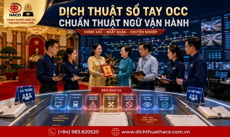 Dịch thuật sổ tay vận hành trung tâm OCC chuẩn thuật ngữ chuyên ngành 1 dich thuat so tay van hanh trung tam occ 6