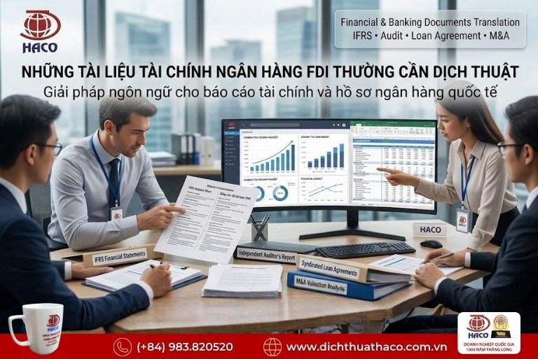 Dịch thuật tài chính ngân hàng FDI