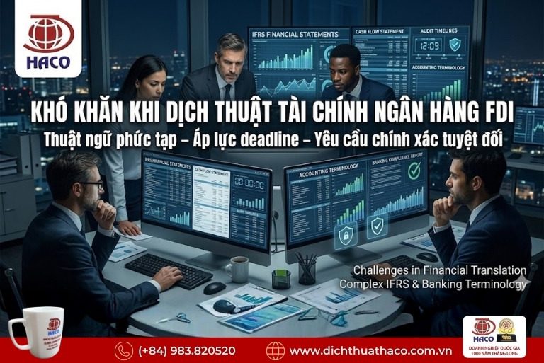 Dịch thuật tài chính ngân hàng FDI