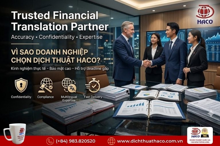 Dịch thuật tài chính ngân hàng FDI