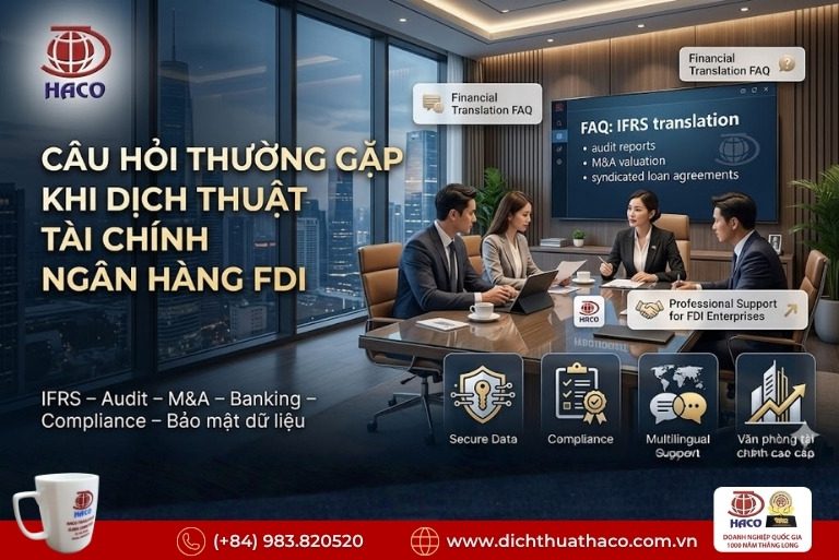 Dịch thuật tài chính ngân hàng FDI