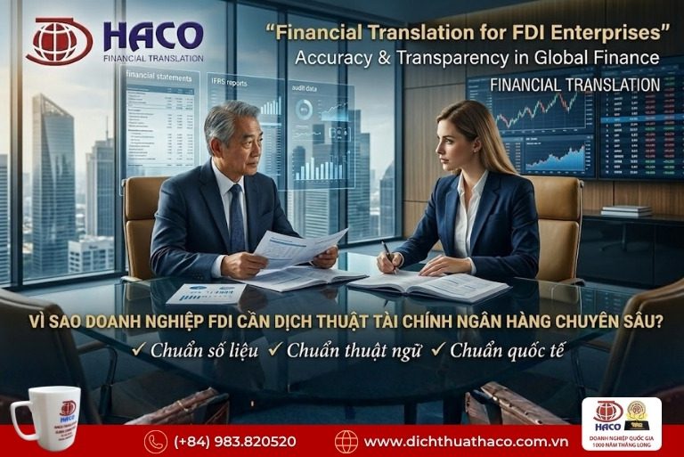 Dịch thuật tài chính ngân hàng FDI