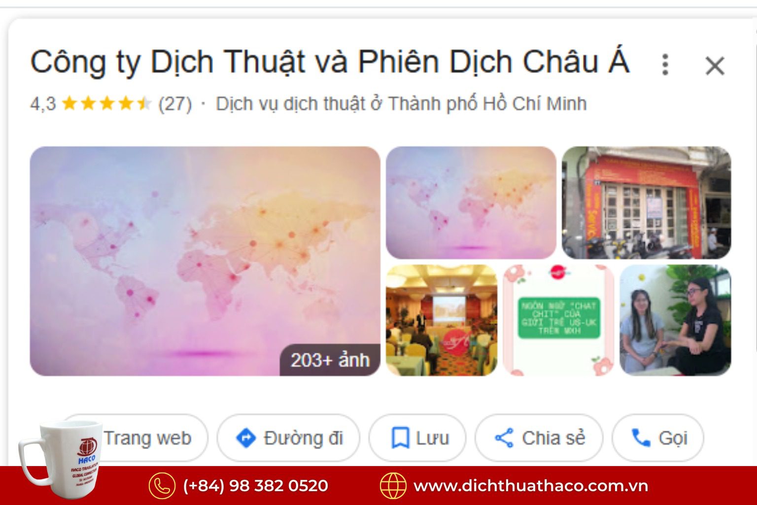 Công ty dịch thuật tại HCM