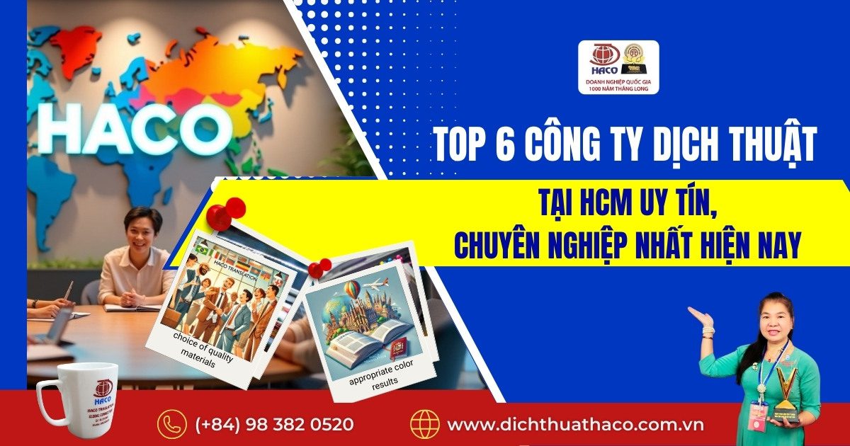 Công ty dịch thuật tại HCM