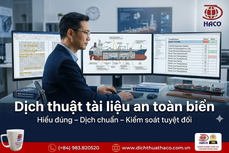 Dịch thuật tài liệu an toàn biển