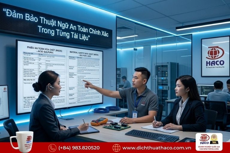 Dịch Thuật Tài Liệu An Toàn Hóa Chất Ngành Điện Tử Bắc Ninh