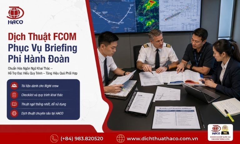 Dịch Thuật Tài Liệu An Toàn Khai Thác Bay FCOM Chính Xác Tại HACO 5 dich thuat tai lieu an toan khai thac bay fcom 3