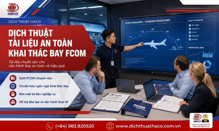 Dịch Thuật Tài Liệu An Toàn Khai Thác Bay FCOM Chính Xác Tại HACO 2 dich thuat tai lieu an toan khai thac bay fcom 5