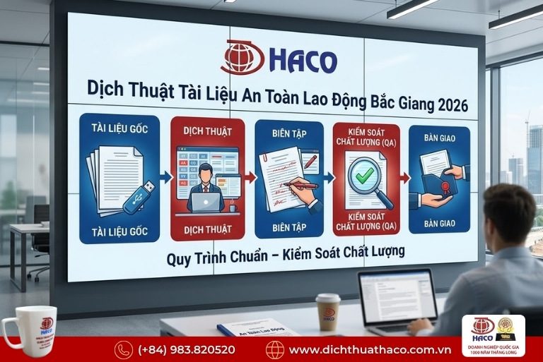 Dịch thuật tài liệu an toàn lao động Bắc Giang