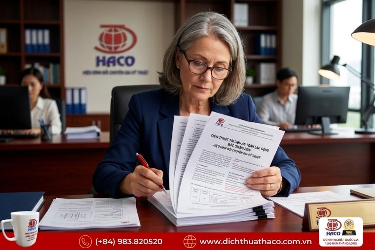 Dịch thuật tài liệu an toàn lao động Bắc Giang