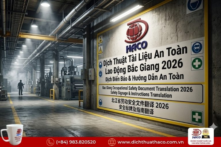 Dịch thuật tài liệu an toàn lao động Bắc Giang