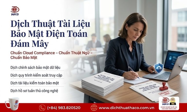 Dịch Thuật Tài Liệu Bảo Mật Điện Toán Đám Mây