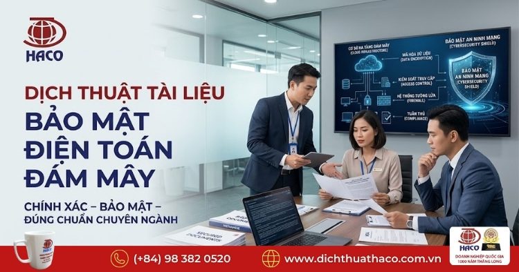 Dịch Thuật Tài Liệu Bảo Mật Điện Toán Đám Mây
