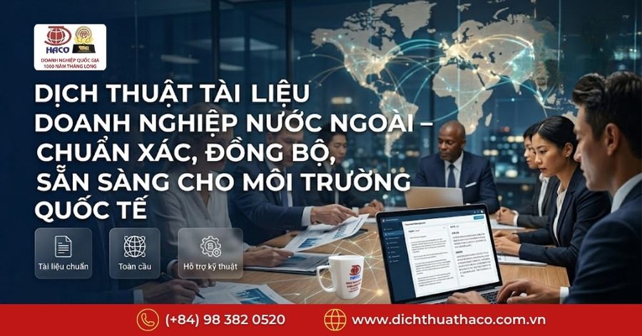 Dịch thuật tài liệu doanh nghiệp nước ngoài