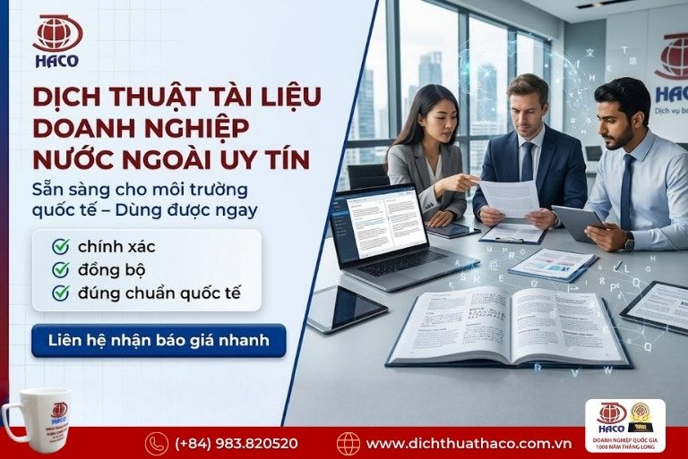 Dịch thuật tài liệu doanh nghiệp nước ngoài