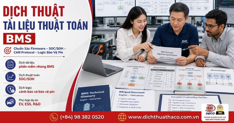 Dịch thuật tài liệu hệ thống quản lý pin BMS